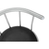 Monarch Specialties I 2399 - Bar Stool, Set Of 2, Swivel, Bar Height, Grey Metal, Black Leather Look, Contemporary, Modern - - Mounts For Less
