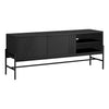 Monarch Specialties I 2734 - Tv Stand, 60 Inch, Console, Media Entertainment Center, Storage Cabinet, Living Room, Bedroom, Black Laminate, Black Metal, Contemporary, Modern - 83-2734 - Mounts For Less