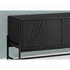 Monarch Specialties I 2734 - Tv Stand, 60 Inch, Console, Media Entertainment Center, Storage Cabinet, Living Room, Bedroom, Black Laminate, Black Metal, Contemporary, Modern - 83-2734 - Mounts For Less