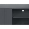 Monarch Specialties I 2739 - Tv Stand, 60 Inch, Console, Media Entertainment Center, Storage Cabinet, Living Room, Bedroom, Grey Laminate, Black Metal, Contemporary, Modern - 83-2739 - Mounts For Less