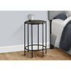 Monarch Specialties I 3755 - Accent Table, End, Round, Side Table, Small, Lamp, Living Room, Bedroom, Nightstand, Dark Bronze Laminate, Black Metal, Contemporary - - Mounts For Less