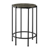 Monarch Specialties I 3755 - Accent Table, End, Round, Side Table, Small, Lamp, Living Room, Bedroom, Nightstand, Dark Bronze Laminate, Black Metal, Contemporary - - Mounts For Less