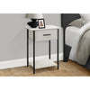 Monarch Specialties I 3817 - Accent Table, 2 Tier, End, Lamp, Living Room, Side Table, Storage Drawer, Small, Washed Oak Laminate, Black Metal, Contemporary - - Mounts For Less
