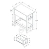 Monarch Specialties I 3962 - Side Table, End, Accent Table, 2 Tier, Narrow, Bedroom, Lamp, Storage Drawer, Antique White Veneer, Brown Veneer, Transitional - - Mounts For Less