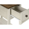 Monarch Specialties I 3962 - Side Table, End, Accent Table, 2 Tier, Narrow, Bedroom, Lamp, Storage Drawer, Antique White Veneer, Brown Veneer, Transitional - - Mounts For Less