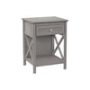 Monarch Specialties I 3985 - Accent Table, End, Side Table, 2 Tier, Bedroom, Nightstand, Lamp, Storage Drawer, Antique Grey Veneer, Transitional - 83-3985 - Mounts For Less
