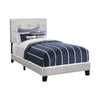 Monarch Specialties I 5801T - Bed, Twin Size, Upholstered, Frame Only, Bedroom, Juvenile, Youth, Light Grey Boucle, Transitional - - Mounts For Less