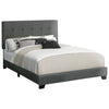 Monarch Specialties I 5803Q - Bed, Bedroom, Frame Only, Queen Size, Upholstered, Dark Grey Boucle, Transitional - - Mounts For Less
