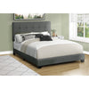Monarch Specialties I 5803Q - Bed, Bedroom, Frame Only, Queen Size, Upholstered, Dark Grey Boucle, Transitional - - Mounts For Less