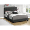 Monarch Specialties I 5805Q - Bed, Bedroom, Frame Only, Queen Size, Upholstered, Dark Grey Boucle, Transitional - - Mounts For Less