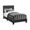 Monarch Specialties I 5805T - Bed, Twin Size, Upholstered, Bedroom, Frame Only, Youth, Teen, Juvenile, Dark Grey Boucle, Transitional - - Mounts For Less