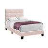 Monarch Specialties I 5916T - Bed, Twin Size, Upholstered, Bedroom, Frame Only, Youth, Teen, Juvenile, Pink Velvet, Transitional - 83-5916T - Mounts For Less