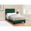 Monarch Specialties I 5917T - Bed, Twin Size, Upholstered, Bedroom, Frame Only, Youth, Teen, Juvenile, Green Velvet, Transitional - - Mounts For Less