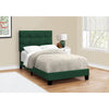 Monarch Specialties I 5917T - Bed, Twin Size, Upholstered, Bedroom, Frame Only, Youth, Teen, Juvenile, Green Velvet, Transitional - 83-5917T - Mounts For Less