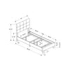 Monarch Specialties I 5917T - Bed, Twin Size, Upholstered, Bedroom, Frame Only, Youth, Teen, Juvenile, Green Velvet, Transitional - - Mounts For Less