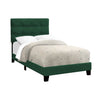 Monarch Specialties I 5917T - Bed, Twin Size, Upholstered, Bedroom, Frame Only, Youth, Teen, Juvenile, Green Velvet, Transitional - - Mounts For Less
