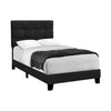 Monarch Specialties I 5924T - Bed, Twin Size, Upholstered, Bedroom, Frame Only, Youth, Teen, Juvenile, Black Velvet, Transitional - 83-5924T - Mounts For Less