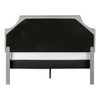 Monarch Specialties I 6035Q - Bed, Queen Size, Bedroom, Frame, Upholstered, Grey Linen Look, Chrome Metal Legs, Transitional - - Mounts For Less