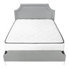 Monarch Specialties I 6035Q - Bed, Queen Size, Bedroom, Frame, Upholstered, Grey Linen Look, Chrome Metal Legs, Transitional - - Mounts For Less