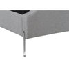 Monarch Specialties I 6035Q - Bed, Queen Size, Bedroom, Frame, Upholstered, Grey Linen Look, Chrome Metal Legs, Transitional - - Mounts For Less