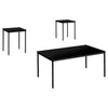 Monarch Specialties I 7894P - Table Set, 3pcs Set, Coffee, End, Black Metal, Black Laminate, Contemporary, Modern - 83-7894P - Mounts For Less