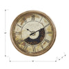 Monarch Specialties I 9034 - Clocks, 30" Round, Gear Mechanism, Large Oversized, Wall Clock, Antique Gold, Transitional" - - Mounts For Less