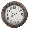 Monarch Specialties I 9049 - Clocks, 20" Round, Wall Clock, Antique Brown, Transitional - - Mounts For Less