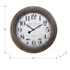 Monarch Specialties I 9049 - Clocks, 20" Round, Wall Clock, Antique Brown, Transitional - - Mounts For Less