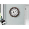 Monarch Specialties I 9049 - Clocks, 20" Round, Wall Clock, Antique Brown, Transitional - - Mounts For Less