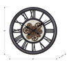 Monarch Specialties I 9064 - Clocks, 20" Round, Gear Mechanism, Wall Clock, Black, Transitional - - Mounts For Less