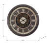 Monarch Specialties I 9070 - Clocks, 23" Round, Gear Mechanism, Wall Clock, Brown, Transitional - - Mounts For Less