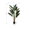 Monarch Specialties I 9591 - Artificial Plant, 83" Tall, Indoor, Decorative, Floor, Palm Tree, Real Touch, Green Leaves, Black Pot - - Mounts For Less