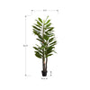 Monarch Specialties I 9595 - Artificial Plant, 83" Tall, Indoor, Dracaena Tree, Decorative, Faux, Fake, Floor, Potted, Real Touch, Green Leaves, Black Pot - - Mounts For Less