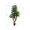 Monarch Specialties I 9596 - Artificial Plant, 83" Tall, Monstera Tree, Potted, Real Touch, Green Leaves, Black Pot - - Mounts For Less