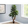 Monarch Specialties I 9596 - Artificial Plant, 83" Tall, Monstera Tree, Potted, Real Touch, Green Leaves, Black Pot - - Mounts For Less