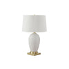 Monarch Specialties I 9610 - Lighting, 26"H, Table Lamp, White Ceramic, Ivory / Cream Shade, Transitional - 83-9610 - Mounts For Less