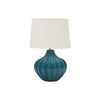Monarch Specialties I 9612 - Lighting, 24"H, Table Lamp, Blue Ceramic, Ivory / Cream Shade, Transitional - 83-9612 - Mounts For Less