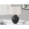 Monarch Specialties I 9615 - Lighting, 26"H, Table Lamp, Black Metal, Ivory / Cream Shade, Transitional - 83-9615 - Mounts For Less