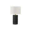 Monarch Specialties I 9619 - Lighting, 24"H, Table Lamp, Black Resin, Ivory / Cream Shade, Contemporary - 83-9619 - Mounts For Less