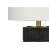 Monarch Specialties I 9619 - Lighting, 24"H, Table Lamp, Black Resin, Ivory / Cream Shade, Contemporary - 83-9619 - Mounts For Less
