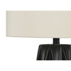 Monarch Specialties I 9620 - Lighting, 25"H, Table Lamp, Black Ceramic, Ivory / Cream Shade, Contemporary - 83-9620 - Mounts For Less