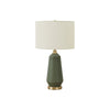 Monarch Specialties I 9624 - Lighting, 26"H, Table Lamp, Green Ceramic, Ivory / Cream Shade, Contemporary - 83-9624 - Mounts For Less