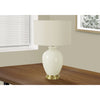 Monarch Specialties I 9625 - Lighting, 26"H, Table Lamp, Ivory / Cream Shade, Cream Ceramic, Transitional - 83-9625 - Mounts For Less
