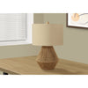 Monarch Specialties I 9628 - Lighting, 22"H, Table Lamp, Brown Rope, Beige Shade, Transitional - 83-9628 - Mounts For Less