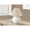 Monarch Specialties I 9631 - Lighting, 16"H, Table Lamp, Cream Shade, Cream Ceramic, Contemporary - 83-9631 - Mounts For Less