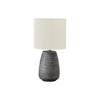 Monarch Specialties I 9633 - Lighting, 19"H, Table Lamp, Grey Ceramic, Ivory / Cream Shade, Contemporary - 83-9633 - Mounts For Less