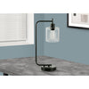 Monarch Specialties I 9637 - Lighting, 20"H, Table Lamp, Usb Port Included, Black Metal, Glass Shade, Modern - 83-9637 - Mounts For Less
