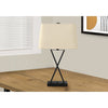 Monarch Specialties I 9638 - Lighting, 25"H, Table Lamp, Usb Port Included, Black Metal, Beige Shade, Transitional - 83-9638 - Mounts For Less