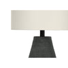 Monarch Specialties I 9655 - Lighting, 24"H, Table Lamp, Black Resin, Ivory / Cream Shade, Contemporary - 83-9655 - Mounts For Less