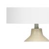 Monarch Specialties I 9702 - Lighting, 24"H, Table Lamp, Beige Concrete, Ivory / Cream Shade, Contemporary - 83-9702 - Mounts For Less